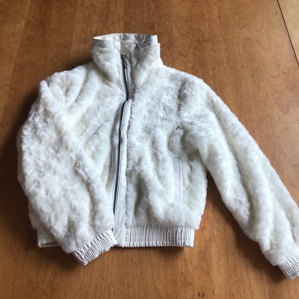 NWOT Faux Fur Bomber Jacket